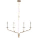 Visual Comfort Signature - S 5750GI - LED Linear Chandelier - Belfair - Gilded Iron