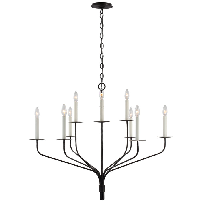 Visual Comfort Signature - S 5752AI - LED Chandelier - Belfair - Aged Iron