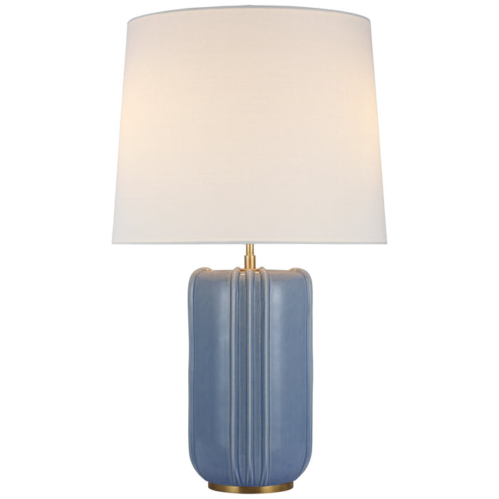 Visual Comfort Signature - TOB 3687PBC-L - LED Table Lamp - Minx - Polar Blue Crackle