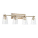 Capital Lighting - 144841BS-523 - Four Light Vanity - Breigh - Brushed Champagne