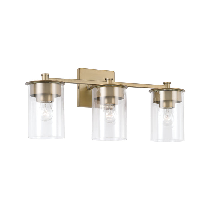 Capital Lighting - 146831AD-532 - Three Light Vanity - Mason - Aged Brass