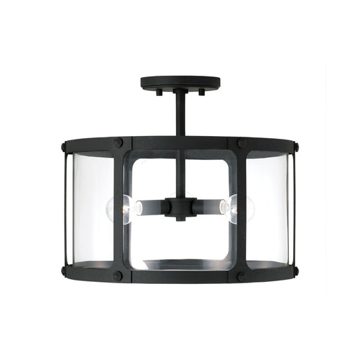 Capital Lighting - 244931BI - Three Light Semi-Flush Mount - Brennen - Black Iron