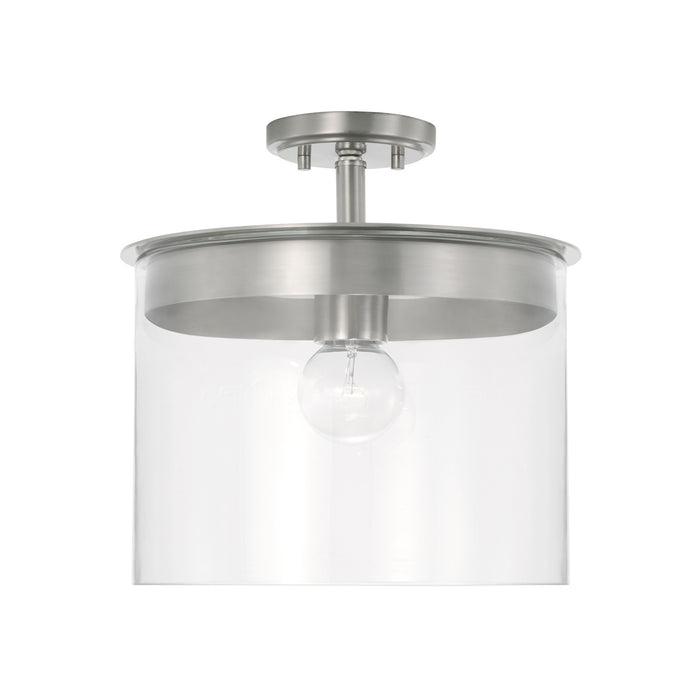 Capital Lighting - 246812BN - One Light Semi-Flush Mount - Mason - Brushed Nickel