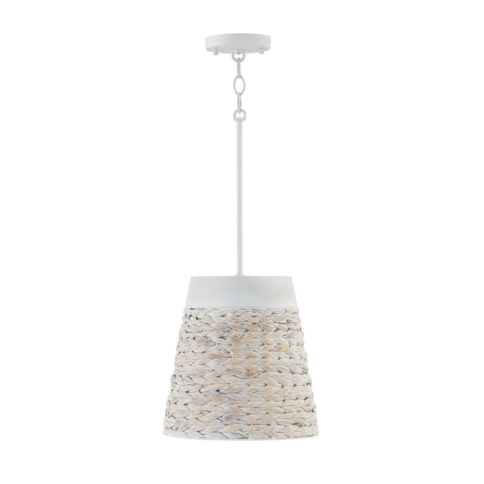 Capital Lighting - 343911HW - One Light Pendant - Tallulah - Chalk Wash