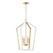 Capital Lighting - 344541WM - Four Light Pendant - Maren - Flat White and Matte Brass