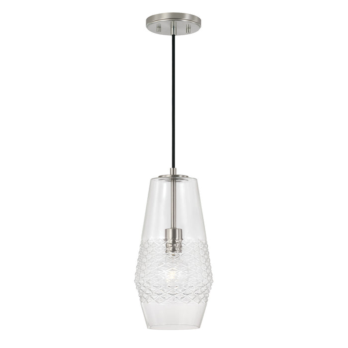 Capital Lighting - 345011BN - One Light Pendant - Dena - Brushed Nickel