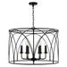 Capital Lighting - 345661KB - Six Light Pendant - Amara - Matte Black with Brass