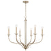 Capital Lighting - 444861BS - Six Light Chandelier - Breigh - Brushed Champagne