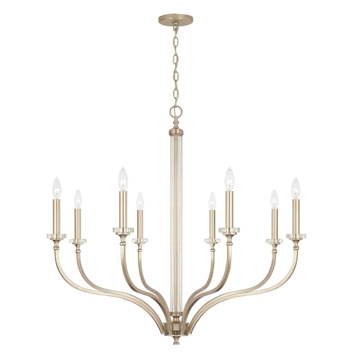 Capital Lighting - 444881BS - Eight Light Chandelier - Breigh - Brushed Champagne