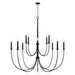 Capital Lighting - 445601KB - 12 Light Chandelier - Amara - Matte Black with Brass