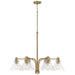 Capital Lighting - 445861AD-528 - Six Light Chandelier - Greer - Aged Brass