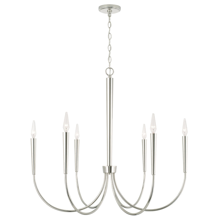 Capital Lighting - 445961PN - Six Light Chandelier - Holden - Polished Nickel