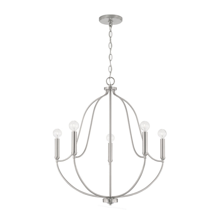 Capital Lighting - 447051BN - Five Light Chandelier - Madison - Brushed Nickel