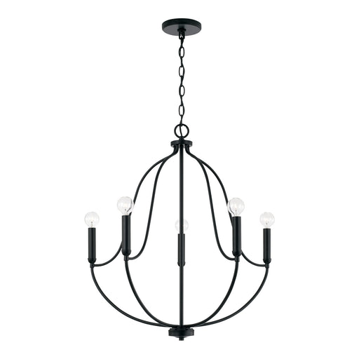 Capital Lighting - 447051MB - Five Light Chandelier - Madison - Matte Black