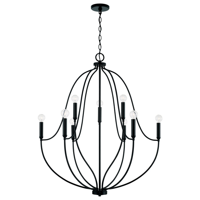 Capital Lighting - 447091MB - Nine Light Chandelier - Madison - Matte Black