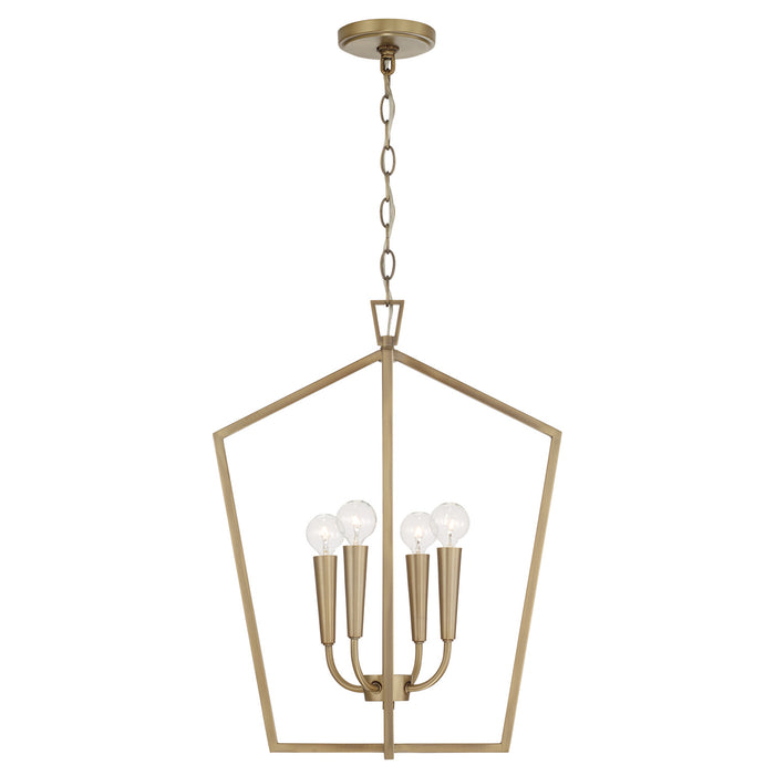 Capital Lighting - 545941AD - Four Light Foyer Pendant - Holden - Aged Brass