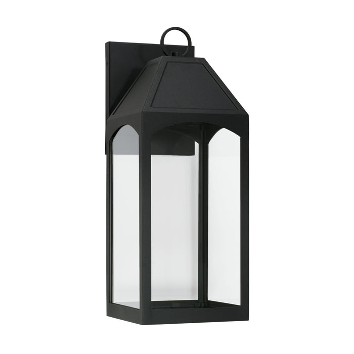 Capital Lighting - 946321BK-GL - One Light Outdoor Wall Lantern - Burton - Black