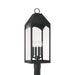 Capital Lighting - 946343BK - Four Light Outdoor Post Lantern - Burton - Black