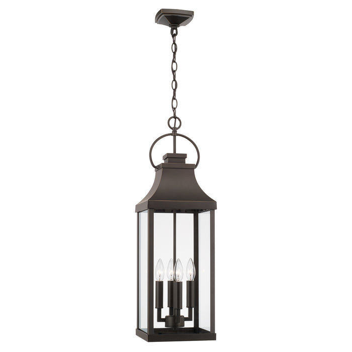 Capital Lighting - 946442OZ - Four Light Outdoor Hanging Lantern - Bradford - Oiled Bronze