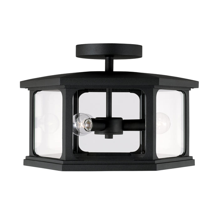 Capital Lighting - 946632BK - Three Light Outdoor Semi-Flush Mount - Walton - Black