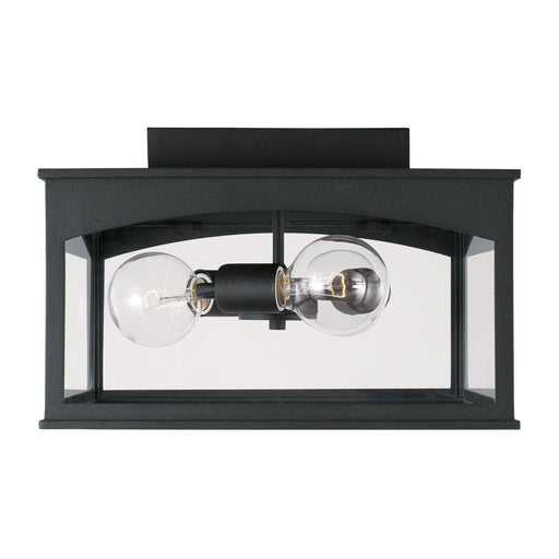 Capital Lighting - 946731BK - Three Light Outdoor Flush Mount - Burton - Black