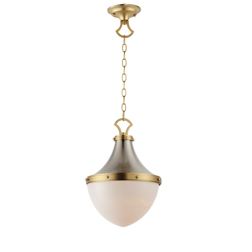 Maxim - 10384WTSNSBR - One Light Pendant - Conrad - Satin Nickel / Satin Brass