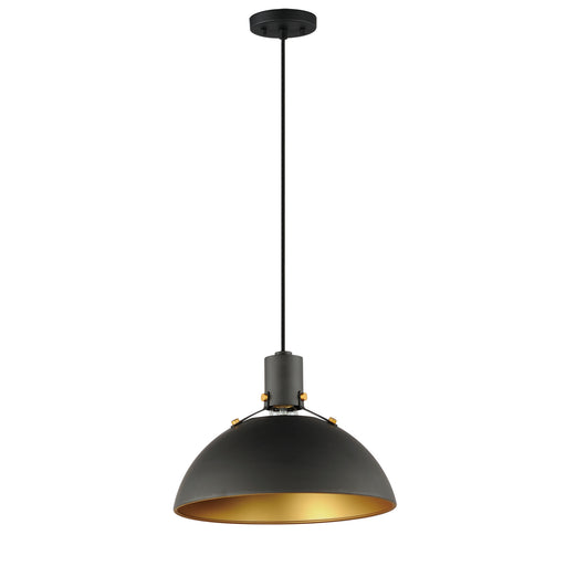 Maxim - 12042ABBK - One Light Pendant - Dawn - Antique Brass / Black