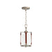 Maxim - 16132FTWZBSD - One Light Pendant - Sausalito - Weathered Zinc / Brown Suede