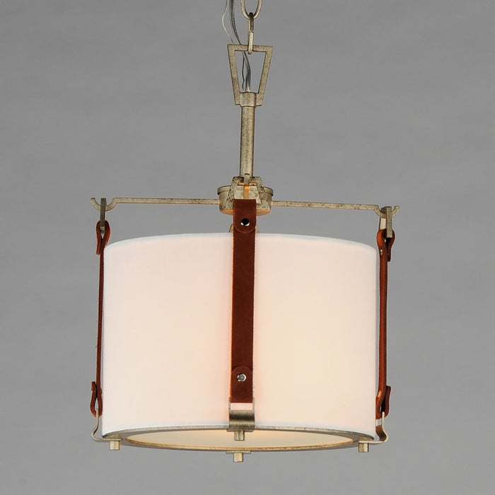 Maxim - 16133FTWZBSD - One Light Pendant - Sausalito - Weathered Zinc / Brown Suede