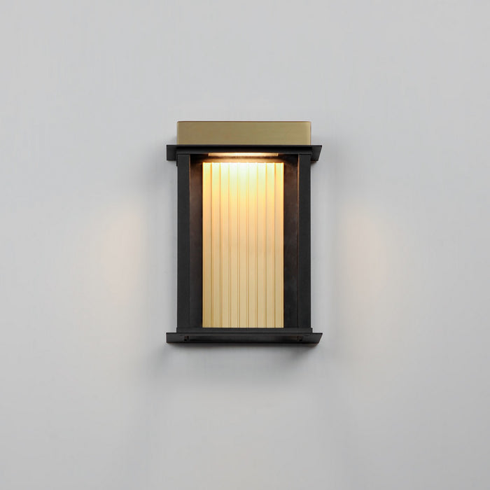 Maxim - 50752BKGLD - LED Outdoor Wall Sconce - Rincon - Black / Gold