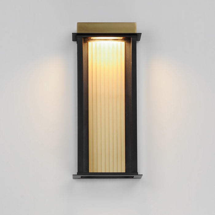 Maxim - 50754BKGLD - LED Outdoor Wall Sconce - Rincon - Black / Gold