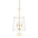 Hudson Valley - 4711-AGB - Three Light Pendant - James - Aged Brass