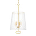 Hudson Valley - 4717-AGB - Four Light Pendant - James - Aged Brass