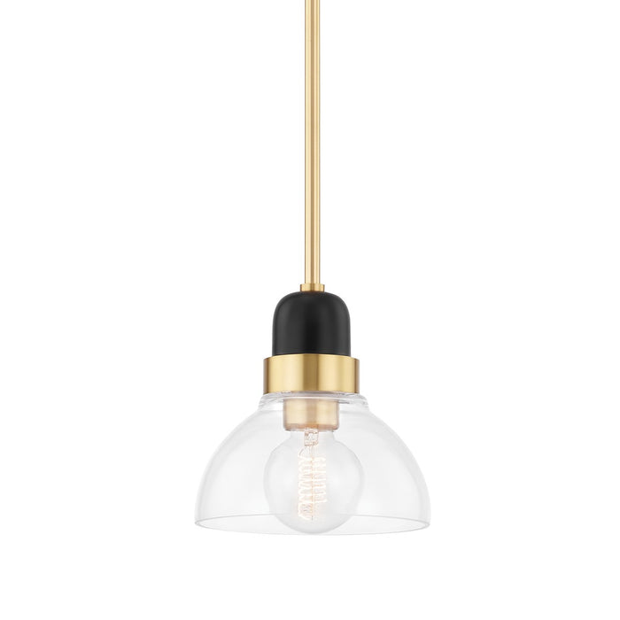 Mitzi - H482701S-AGB - One Light Pendant - Camile - Aged Brass