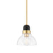 Mitzi - H482701S-AGB - One Light Pendant - Camile - Aged Brass