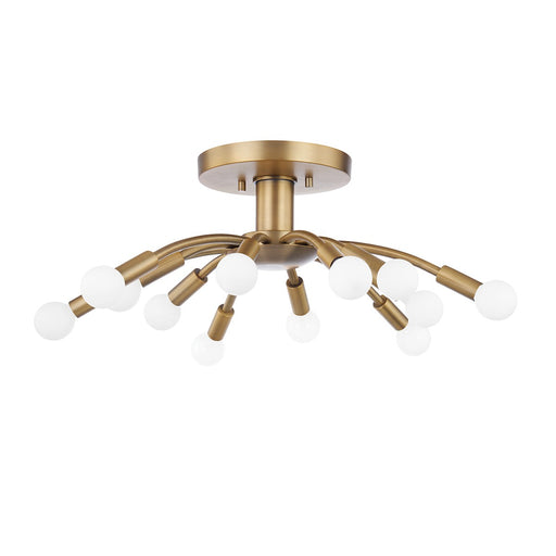 Troy Lighting - C2812-PBR - 12 Light Semi Flush Mount - Tristan - Patina Brass