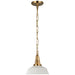 Visual Comfort Signature - CHC 5460AB-WHT - LED Pendant - Layton - Antique-Burnished Brass