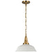 Visual Comfort Signature - CHC 5461AB-WHT - LED Pendant - Layton - Antique-Burnished Brass