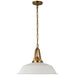 Visual Comfort Signature - CHC 5462AB-WHT - LED Pendant - Layton - Antique-Burnished Brass