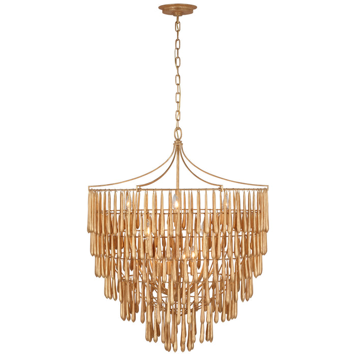 Visual Comfort Signature - JN 5132AGL - LED Chandelier - Vacarro - Antique Gold Leaf