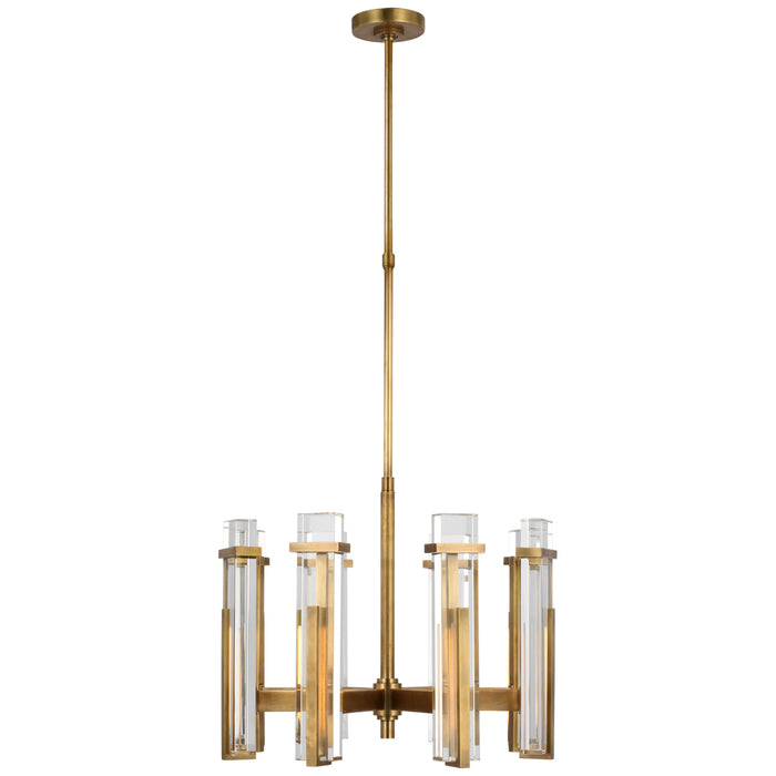 Visual Comfort Signature - S 5911HAB-CG - LED Chandelier - Malik - Hand-Rubbed Antique Brass