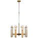 Visual Comfort Signature - S 5911HAB-CG - LED Chandelier - Malik - Hand-Rubbed Antique Brass