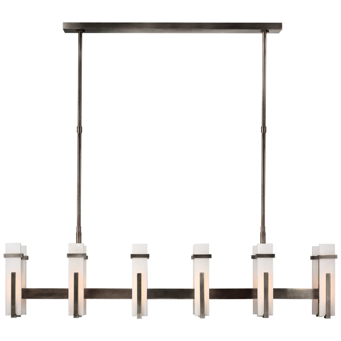 Visual Comfort Signature - S 5915BZ-ALB - LED Linear Chandelier - Malik - Bronze