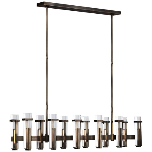 Visual Comfort Signature - S 5915BZ-CG - LED Linear Chandelier - Malik - Bronze