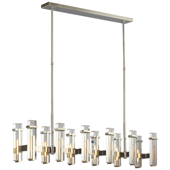 Visual Comfort Signature - S 5915PN-CG - LED Linear Chandelier - Malik - Polished Nickel