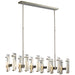 Visual Comfort Signature - S 5915PN-CG - LED Linear Chandelier - Malik - Polished Nickel