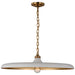 Visual Comfort Signature - TOB 5116HAB-PW - LED Pendant - Piatto - Hand-Rubbed Antique Brass