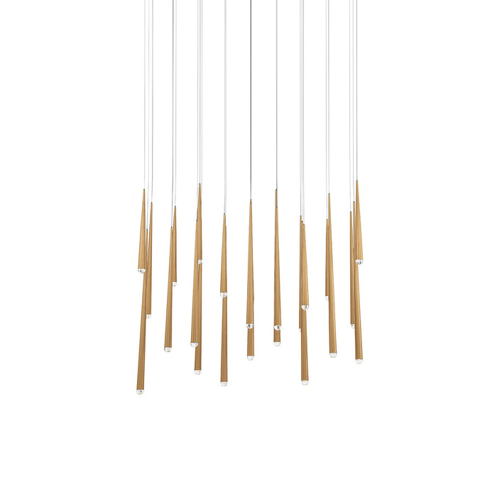 Modern Forms - PD-41723L-AB - LED Pendant - Cascade - Aged Brass