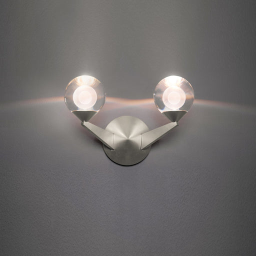 Modern Forms - WS-82015-SN - LED Wall Sconce - Double Bubble - Satin Nickel