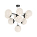 Alora - CH505335MBOP - Ten Light Chandelier - Nouveau - Matte Black/Opal Matte Glass